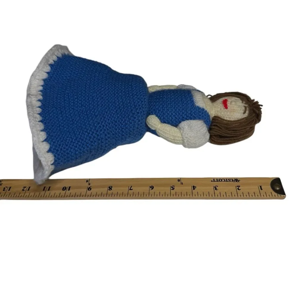 Handmade Hand Knitted Belle Topsy Turvy Doll Beauty & The Beast